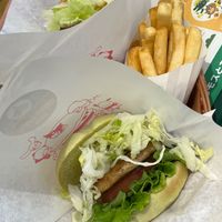 Soy burger was delicious! It tasted really clean.  at Mos Burger - Kitahama in Osaka