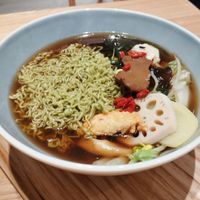 A big bowl of noodle  at Ascend Vegetarian 蔬升 in Central Singapore
