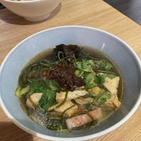 Spicy mala tang soup  at Ascend Vegetarian 蔬升 in Central Singapore