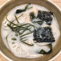 Vegan fish soup, looks plain but the best at Ascend Vegetarian 蔬升 in Central Singapore