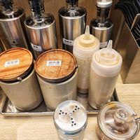 Various of sauces available at Ascend Vegetarian 蔬升 in Central Singapore