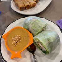 Fresh Tofu Spring Roll with peanut sauce at Thai Pot Cafe in Denver