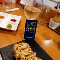 Vegan gyoza at Champagne and Gyoza Bar - Minota in Tokyo