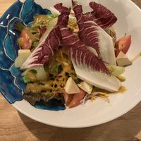Smoked tofu and vegetable salad  at LINNAS in Kanazawa
