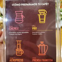 Tipos de filtrado at Pionero Coffee Roasters in Oviedo