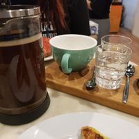 French press coffee at Pionero Coffee Roasters in Oviedo