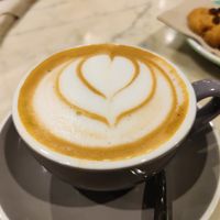 Oat milk coffee at Pionero Coffee Roasters in Oviedo