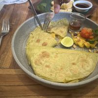 Pineapple pancake - this was the only thing we ordered that we didn’t love. Specify vegan for maple syrup instead of honey    at Compound's Warung - In Da Compound Warung in Gianyar