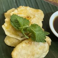 Banana fritters with brown sugar syrup   at Compound's Warung - In Da Compound Warung in Gianyar