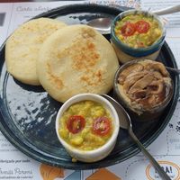 Vegan arepas at Gateria Cat Cafe   in Sao Paulo