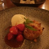 Apple crumble at Bouchon in Naas