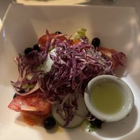 Salad with lemon dressing  at Le Repaire in La Digue
