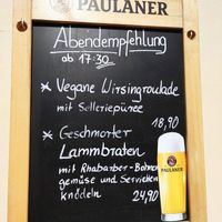 Dinner menu: vegan cabbage roulade with celery puree at Reimanns Eck in Hannover