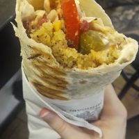 Pomegranate felafel (after some bits) at Break House in Verona