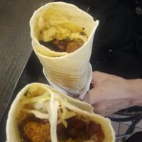 Break House felafel without raw veggies (above) and pomegranate felafel (below) at Break House in Verona