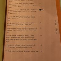 Dinner menu  at Lychees in Warsaw