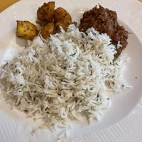 Jeera aloo, jeera wala pulao, baingain bharta  at India Palace in Abu Dhabi