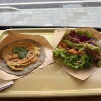 Tacos (hummus left, vegetable right)  at CONTACT NIKKO - Food Stand in Nikko