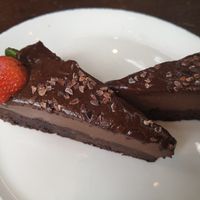 Vegan afternoon tea for two, clementine and chocolate torte at Revolution  in Bristol