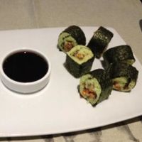 Vegetable Rolls (Parsnip sushi) at Tri in Kyiv