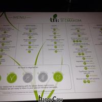 Menu at Tri in Kyiv