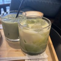 matcha latte   at Shark Coffee in Tokyo