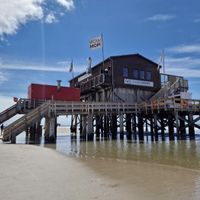 On the beach  at Strandcafé Silbermöwe in St Peter-ording