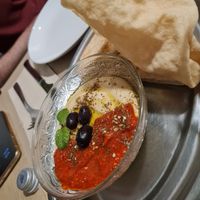 Hummus plate at Ses Cosines Restaurant in Mallorca