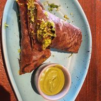 Vegan tofu Bhurji wrap gluten free at The Vegan Room in Jaipur