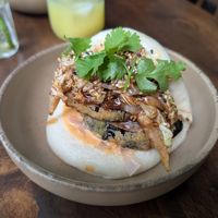 Eggplant bao at Ginger Cocina in Medellin