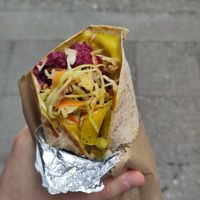 Lentil wrap at Restaurant Harmony in Skopje