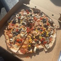 vegan pizza!  at Pizzaway in Isle Of Skye