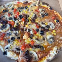 Glasrach with vegan cheese  at Pizzaway in Isle Of Skye