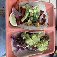 Lions main taco and quinoa tofu taco  at Super Loco - Customs House in Central Singapore