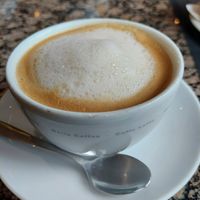 Big Cappuccino with oat milk (3.75€, I believe without extra charge for plant milk) at Café Fabrice in Schluechtern