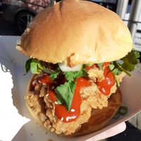 K.O (Korean Oyster) burger at Beanie Bun in Newcastle Upon Tyne