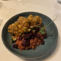 Beet risotto, really tasty   at Magma in Sao Miguel