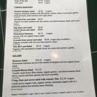 Menu 😍 at Bookstop Cafe in Kenmare