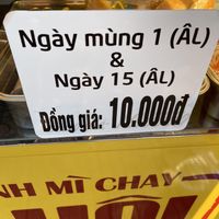 Cheap on 1st and 15th lunar month   at Banh Mi Chay Khoi - Food Stall in Ho Chi Minh City
