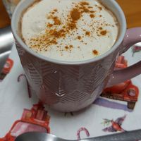 Horká čokoláda s domácí šlehačkou. at Dary Země in Roznov Pod Radhostem