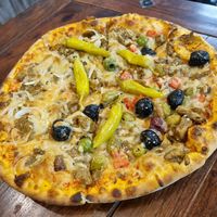 Vegane Seitan Pizza at Pizza Chili Sigmarigen in Sigmaringen