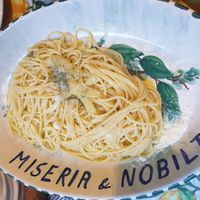 Spaghetti limone at Cantina Miseria E Nobilta in Amalfi
