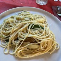 Lemon spaghetti   at Cantina Miseria E Nobilta in Amalfi