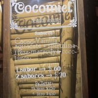 Different flavours   at Cocomiel in Mazunte
