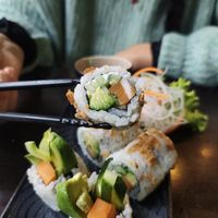 Vegan salmon sushi. at Monchi in Leipzig