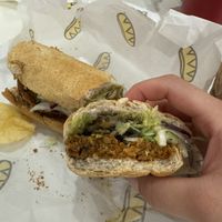 Black bean avocado sandwich, minus mayo and cheese  WHOLE WHEAT BREAD IS NOT VEGAN.  at IAH - Which Wich - TC in Houston