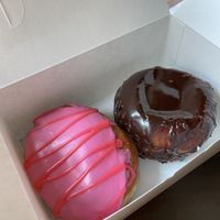 Lemon lychee and Boston cream  at Bitchin Donuts in Albany
