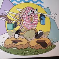 Wall art at Bitchin Donuts in Albany