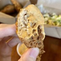 Wings with chipotle sauce   at Bitchin Donuts in Albany