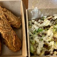 Wings, loaded mac  at Bitchin Donuts in Albany